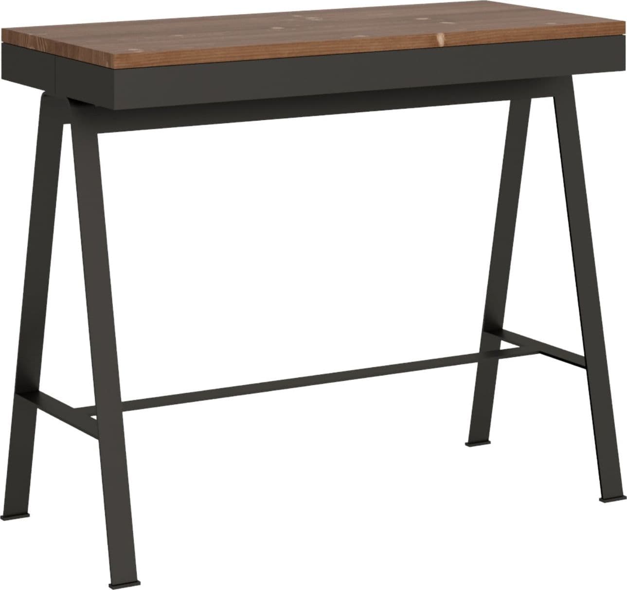 Tavolo consolle "Parma" allungabile in legno per sala da pranzo – Allungabile fino a 196 cm, Abete Tinto – Itamoby – moderno