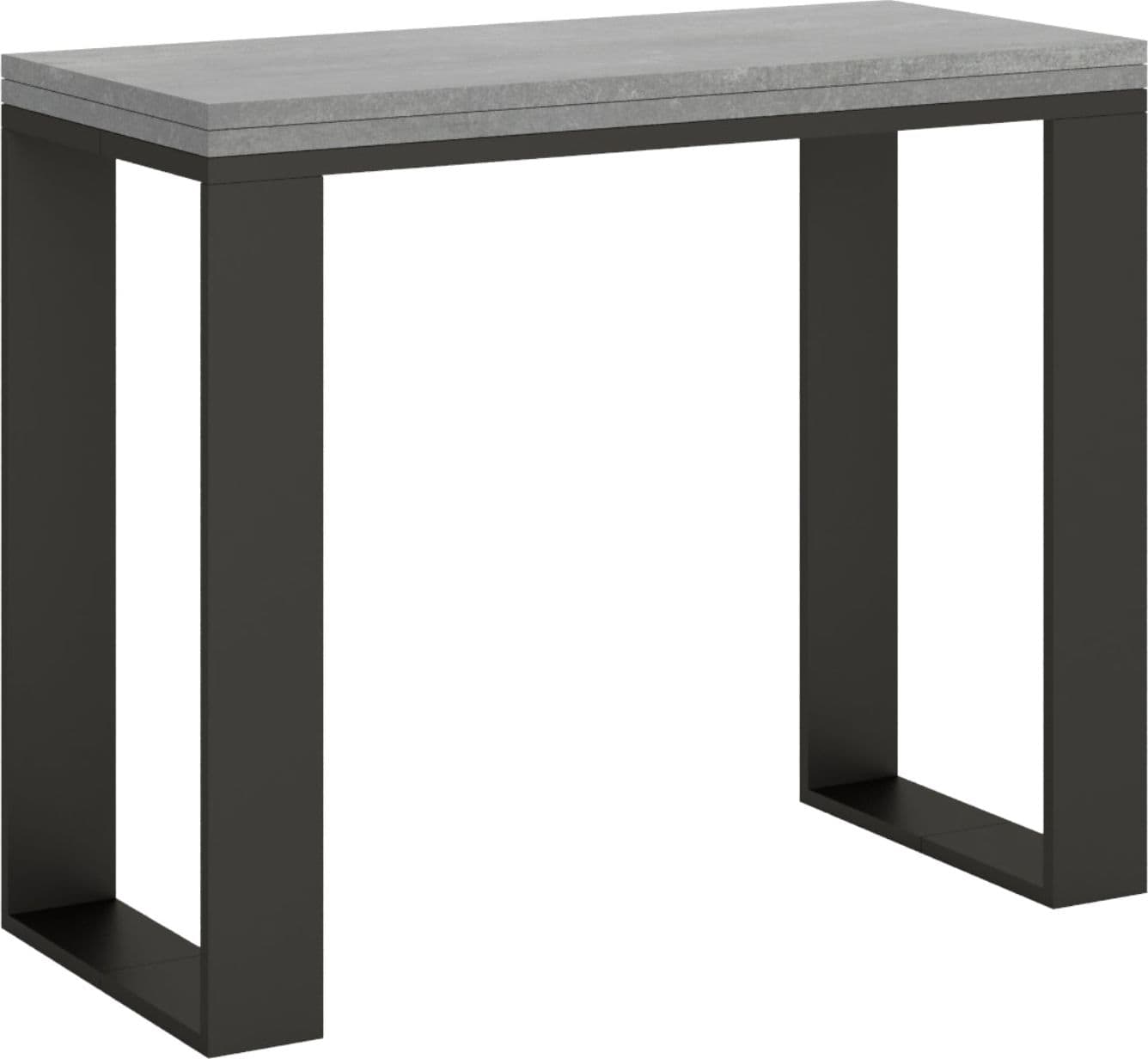 Tavolo consolle "Verona" allungabile in legno per sala da pranzo – Cemento – Itamoby – moderno