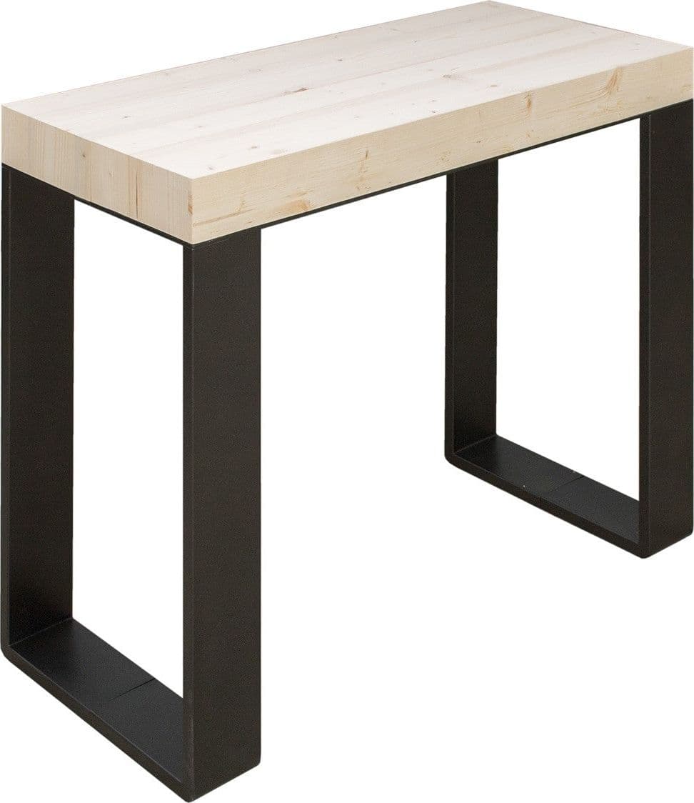 Tavolo consolle "Genova" allungabile in legno per sala da pranzo in Credenze Decor Space - Altamura, commercioVirtuoso.it