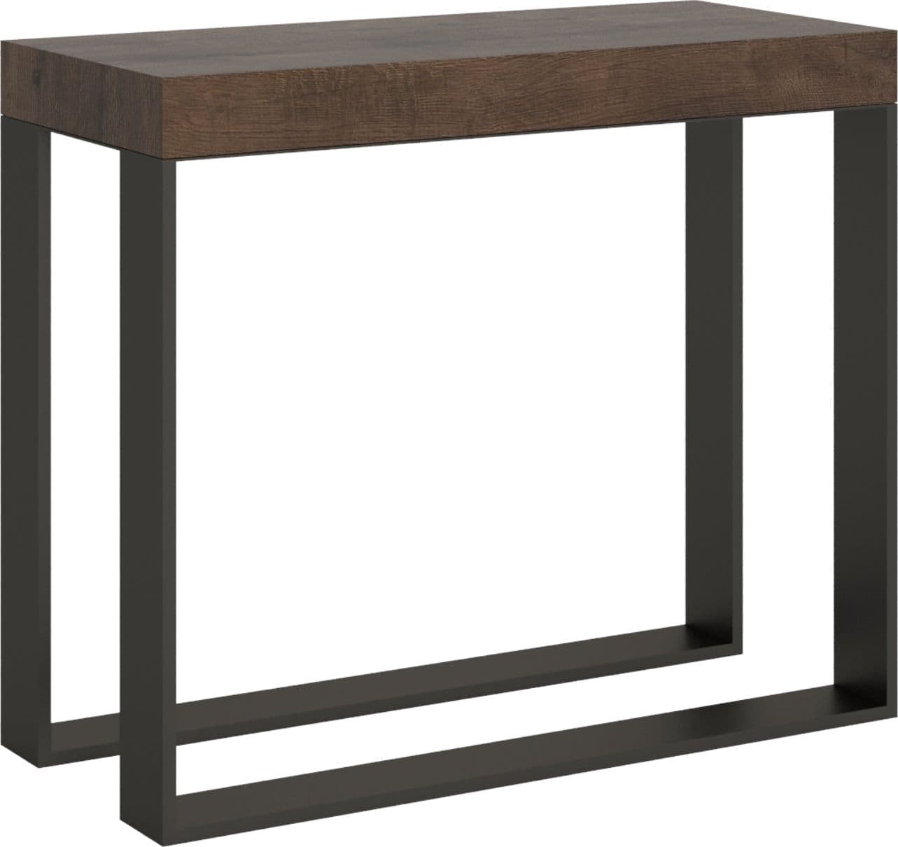 Tavolo consolle "Padova" allungabile in legno per sala da pranzo – Allungabile fino a 190 cm, Classic, Noce – Itamoby –