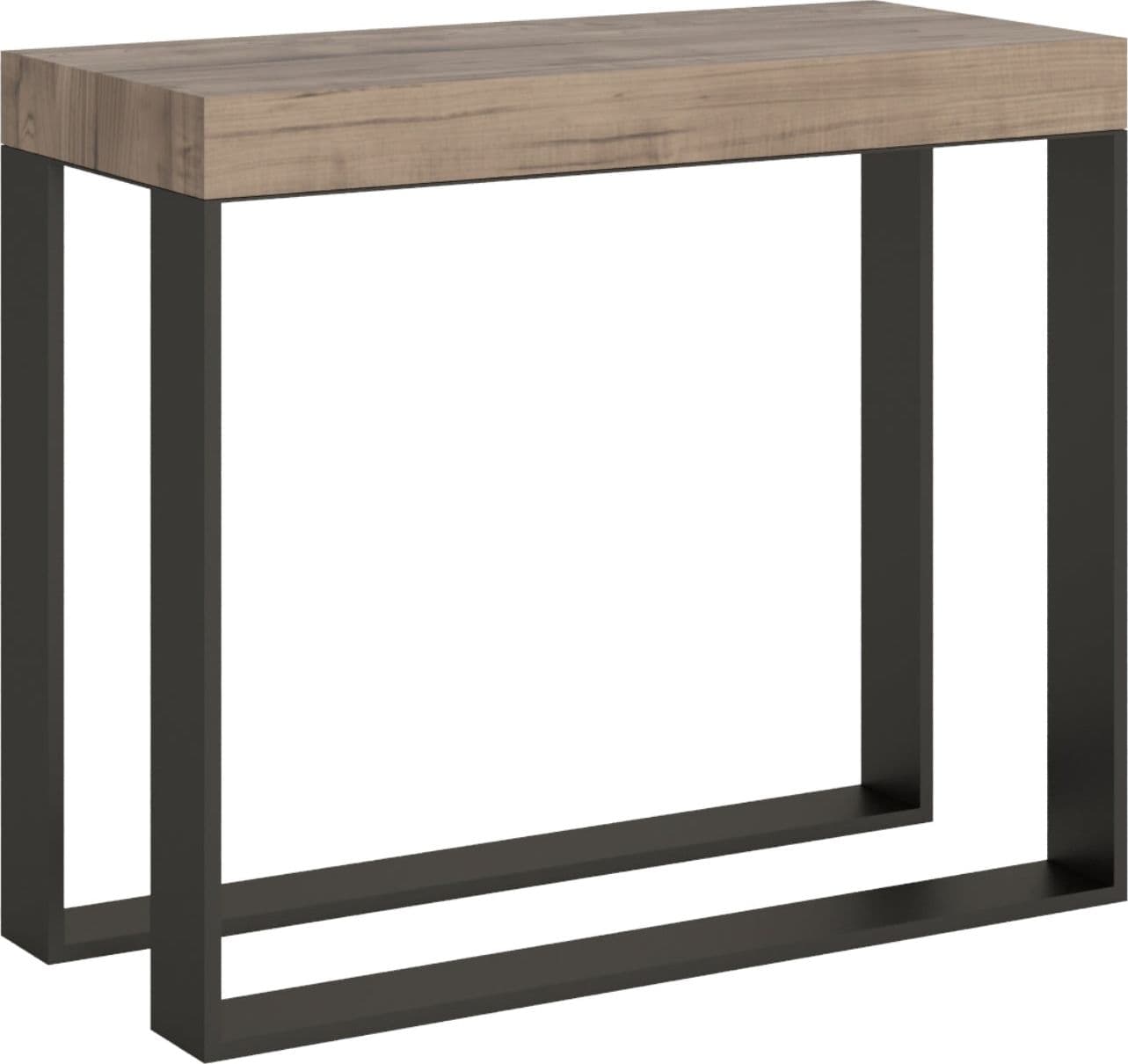 Tavolo consolle "Padova" allungabile in legno per sala da pranzo – Allungabile fino a 190 cm, Classic, Quercia – Itamoby –