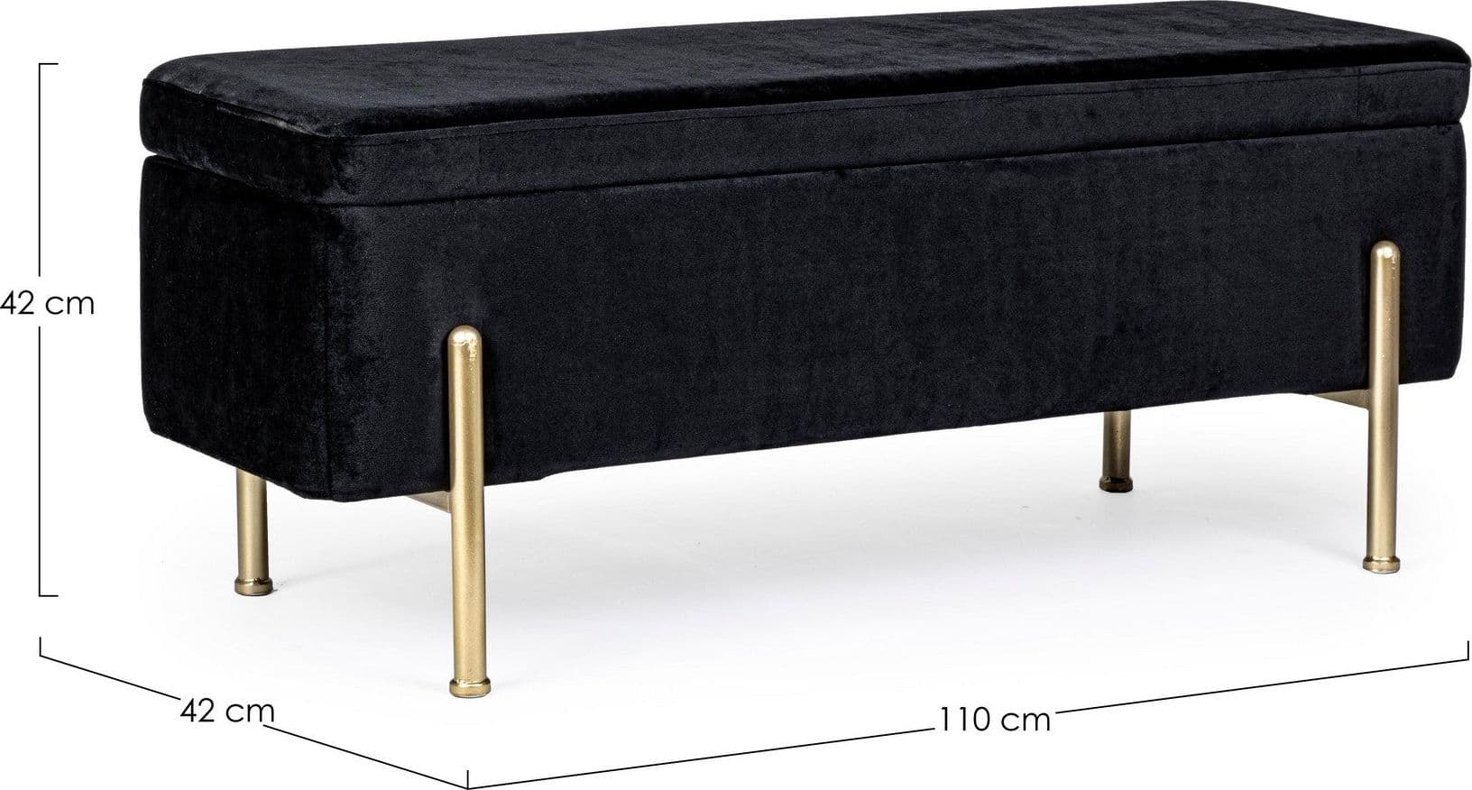 Panca Contenitore "Irina" per interno, con Struttura In Mdf E Compensato, da 110x42x42h cm in Panche contenitore Decor Space - Altamura, commercioVirtuoso.it