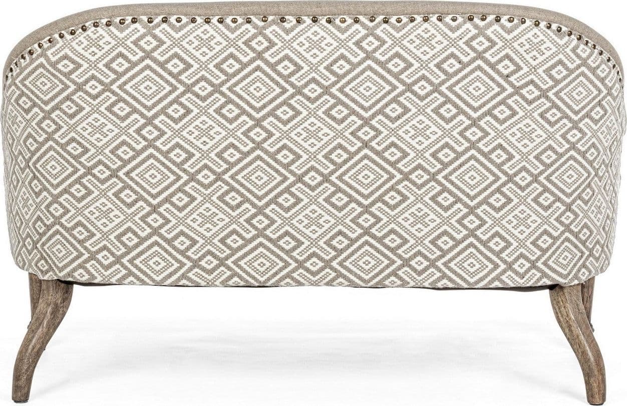 Divano 2 Posti "Nadalet" per interno, Struttura In Legno Di Mango Massiccio 130 x 74,5 x 75,5 h cm Casa e cucina/Arredamento/Soggiorno/Divani Decor Space - Altamura, Commerciovirtuoso.it