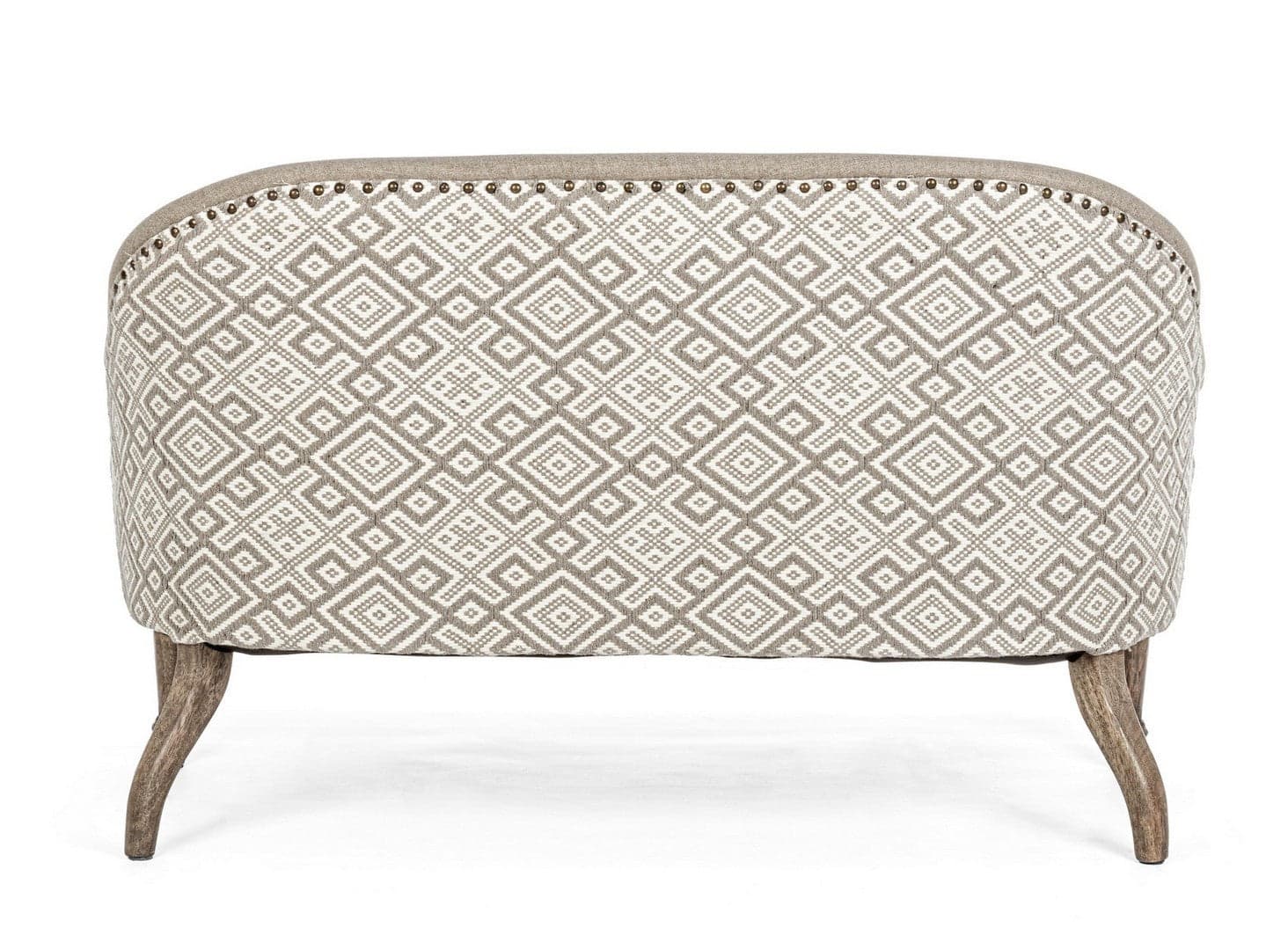 Divano 2 Posti "Nadalet" per interno, Struttura In Legno Di Mango Massiccio 130 x 74,5 x 75,5 h cm in Divani Decor Space - Altamura, commercioVirtuoso.it