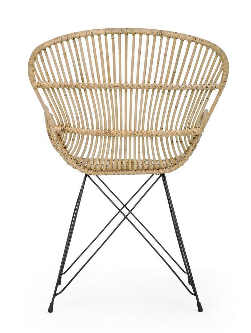 Poltrona "Venturus" per interno, Struttura In Acciaio Verniciato A Polvere Epossidica, Intreccio In Kubu Jawit 62 x 68 x 85h cm in Poltrone Decor Space - Altamura, commercioVirtuoso.it