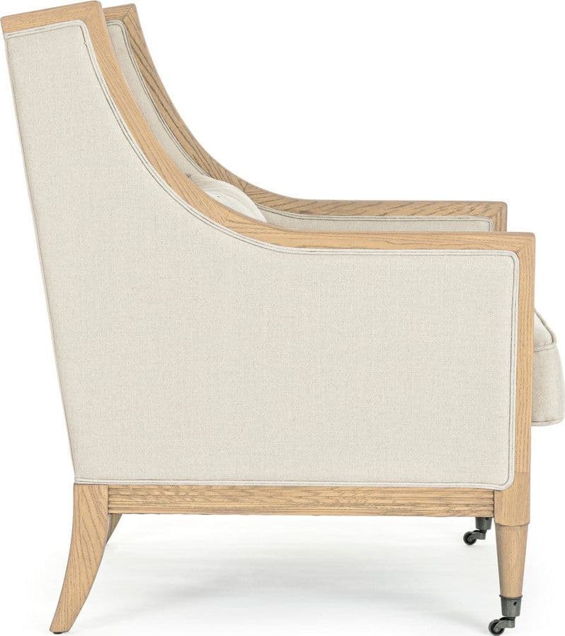 Poltrona "Marlin" per interno, Struttura In Legno Di Frassino, Rivestimento 100% Lino 75.5 x 88 x 98.5h cm in Poltrone Decor Space - Altamura, commercioVirtuoso.it