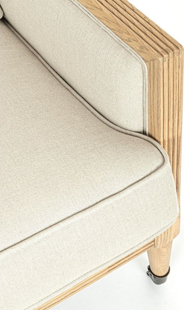 Poltrona "Marlin" per interno, Struttura In Legno Di Frassino, Rivestimento 100% Lino 75.5 x 88 x 98.5h cm Casa e cucina/Arredamento/Soggiorno/Poltrone e sedie/Poltrone Decor Space - Altamura, Commerciovirtuoso.it