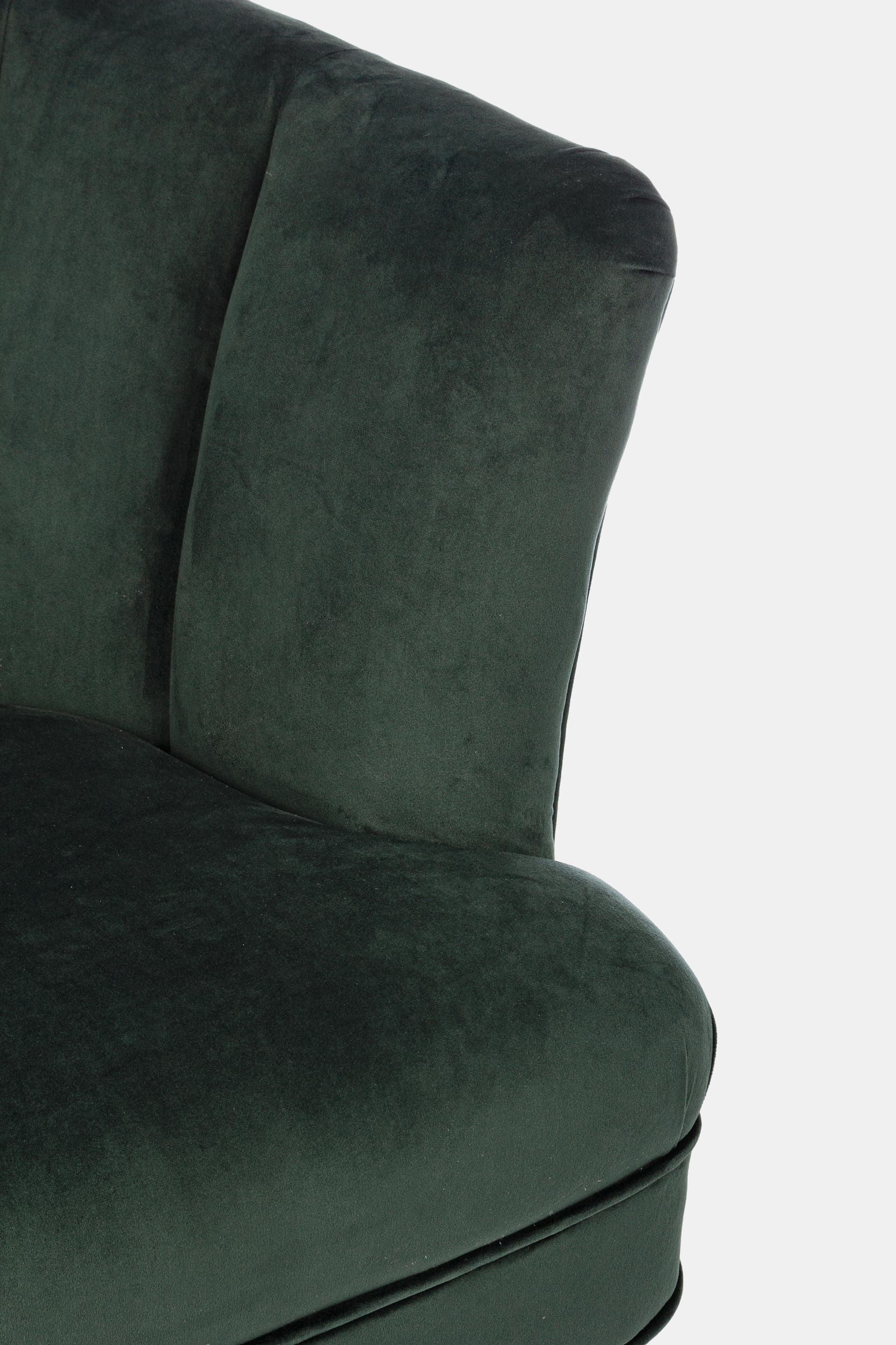 Poltrona "Odilon" in velluto Verde con piedi nero anticato arredamento per salotto moderno Casa e cucina/Arredamento/Soggiorno/Poltrone e sedie/Poltrone Decor Space - Altamura, Commerciovirtuoso.it