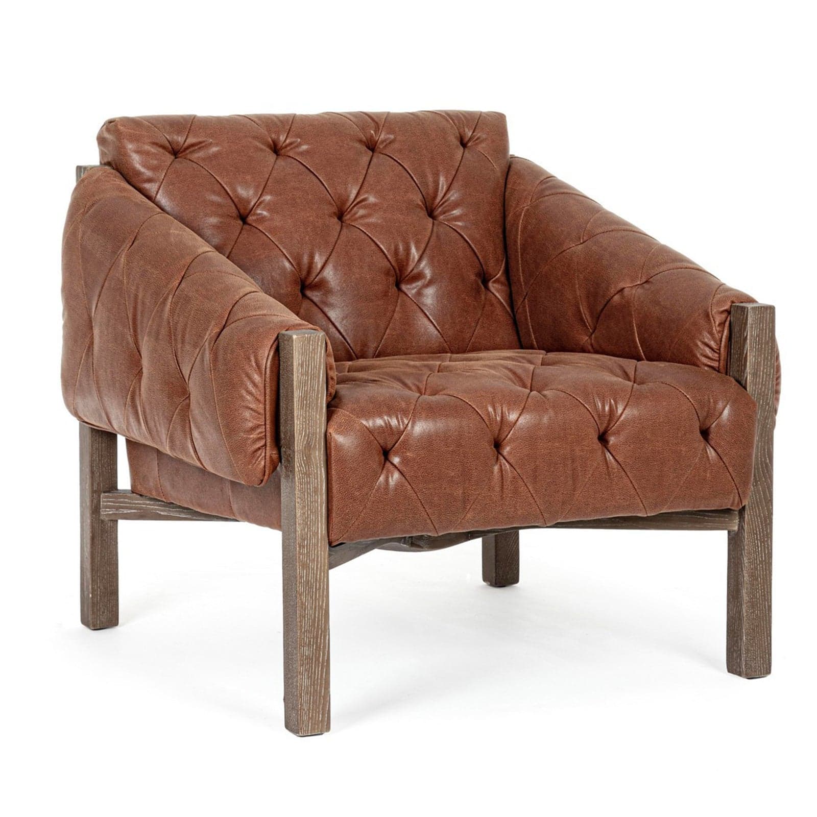 Poltrona "Raymond" per interno, Struttura E Schienale In Legno Di Frassino, Rivestimento (Non Sfoderabile) In Similpelle 83 x 85 x 85h cm - 23