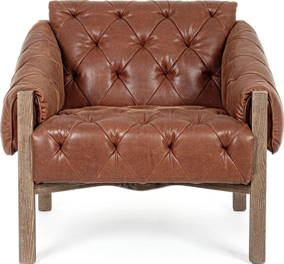 Poltrona "Raymond" per interno, Struttura E Schienale In Legno Di Frassino, Rivestimento (Non Sfoderabile) In Similpelle 83 x 85 x 85h cm - 21
