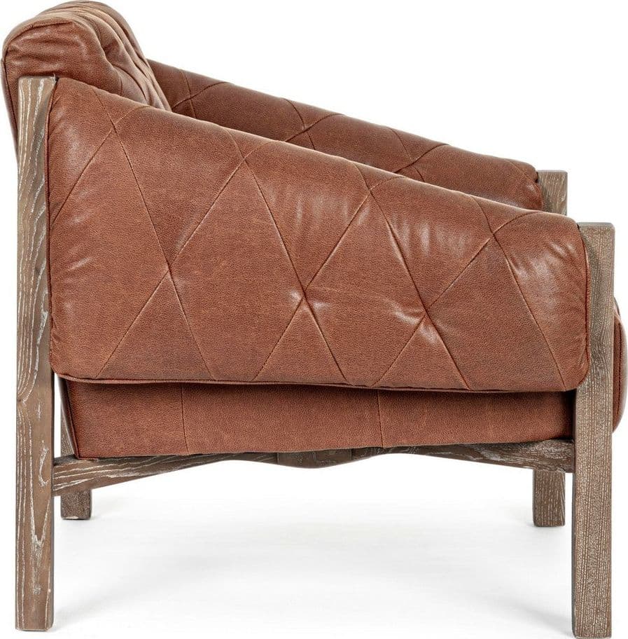 Poltrona "Raymond" per interno, Struttura E Schienale In Legno Di Frassino, Rivestimento (Non Sfoderabile) In Similpelle 83 x 85 x 85h cm - 23