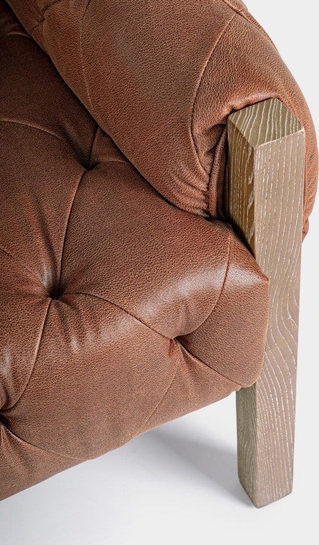 Poltrona "Raymond" per interno, Struttura E Schienale In Legno Di Frassino, Rivestimento (Non Sfoderabile) In Similpelle 83 x 85 x 85h cm - 25