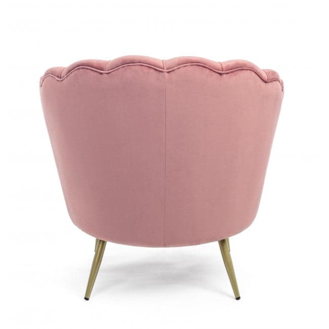 Poltrona a conchiglia "Gigliola" in velluto anticato h 77 cm arredamento salotto moderno in Poltrone Decor Space - Altamura, commercioVirtuoso.it