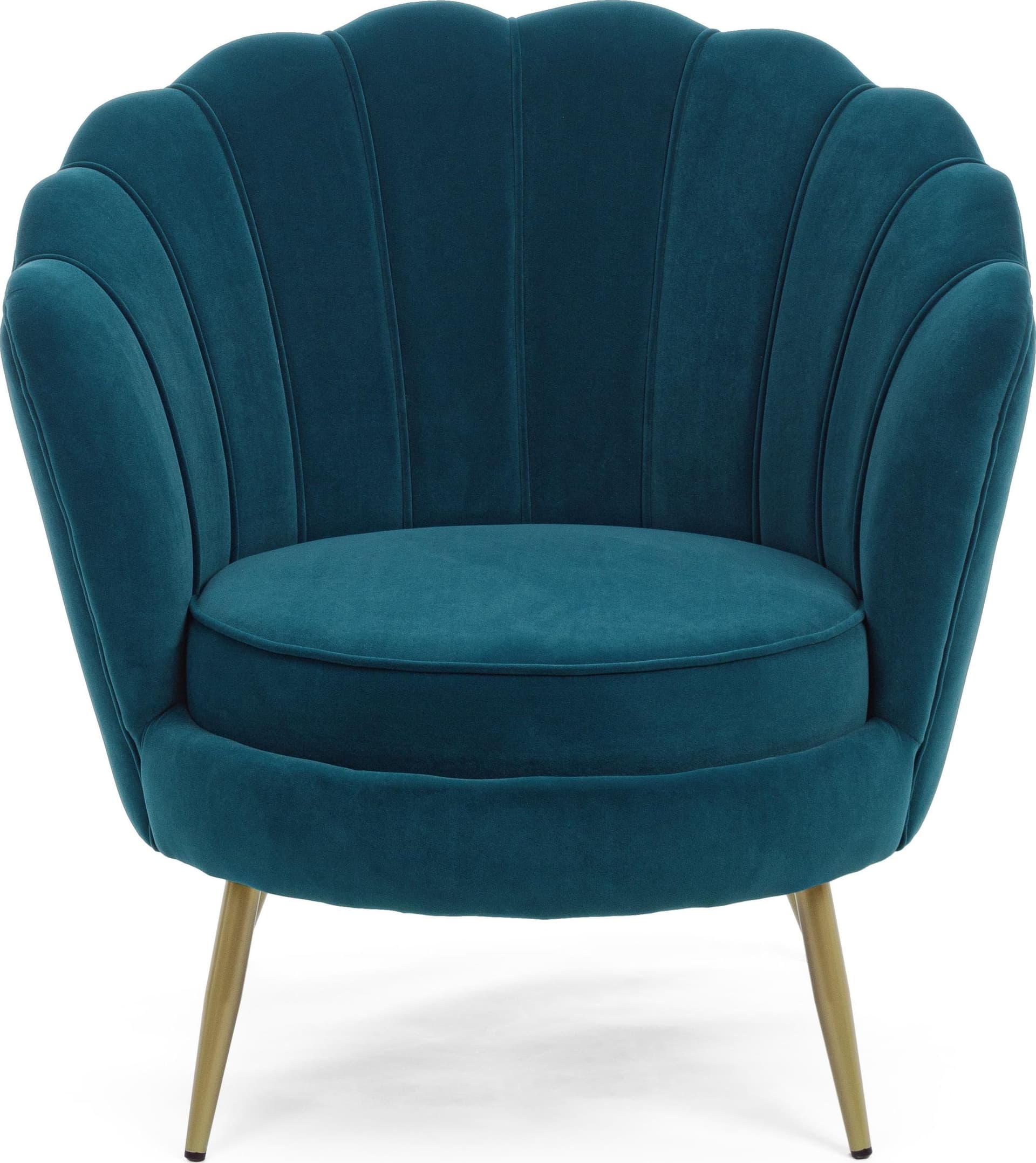 Poltrona a conchiglia "Gigliola" in velluto anticato h 77 cm arredamento salotto moderno in Poltrone Decor Space - Altamura, commercioVirtuoso.it