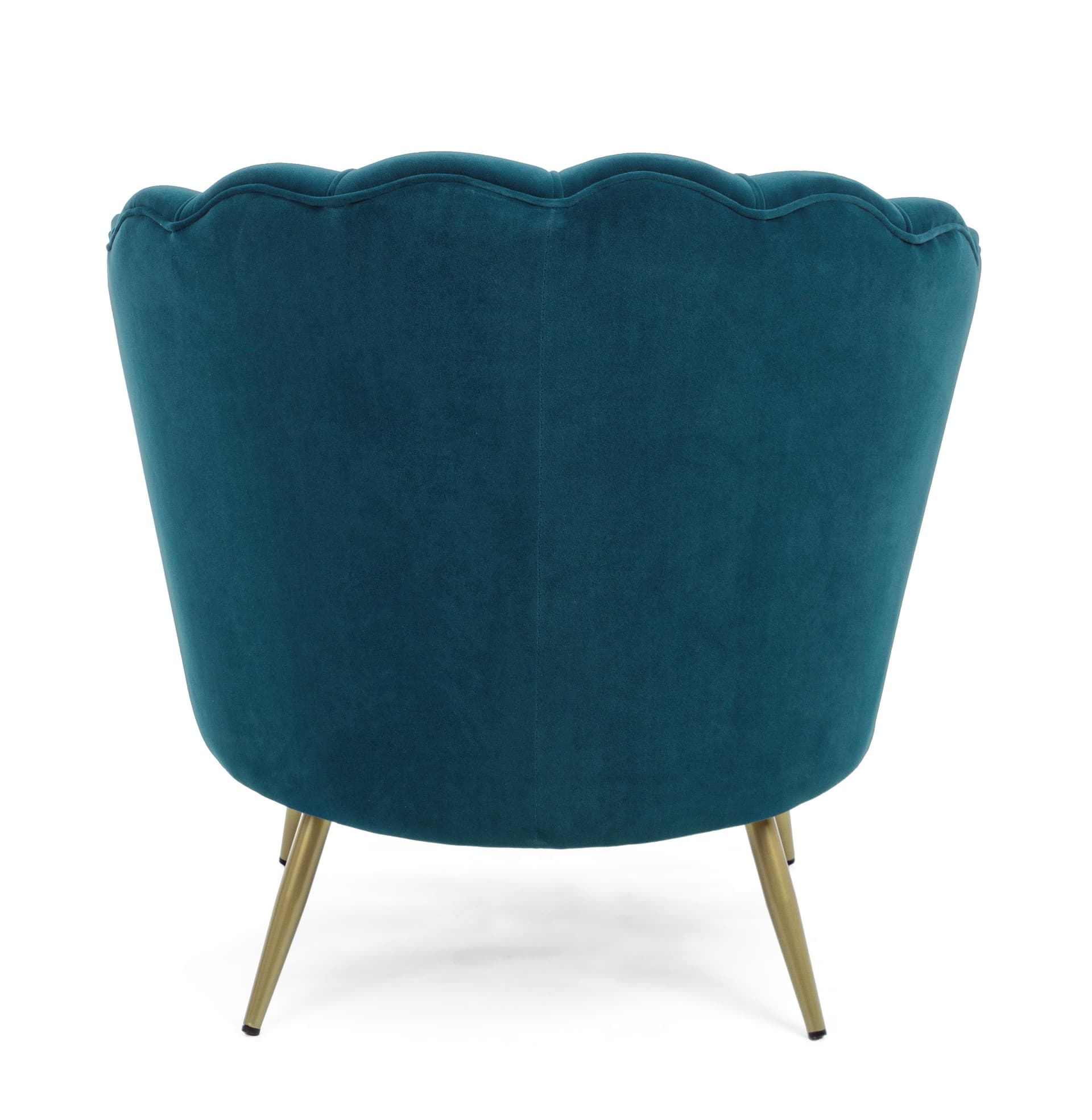 Poltrona a conchiglia "Gigliola" in velluto anticato h 77 cm arredamento salotto moderno in Poltrone Decor Space - Altamura, commercioVirtuoso.it