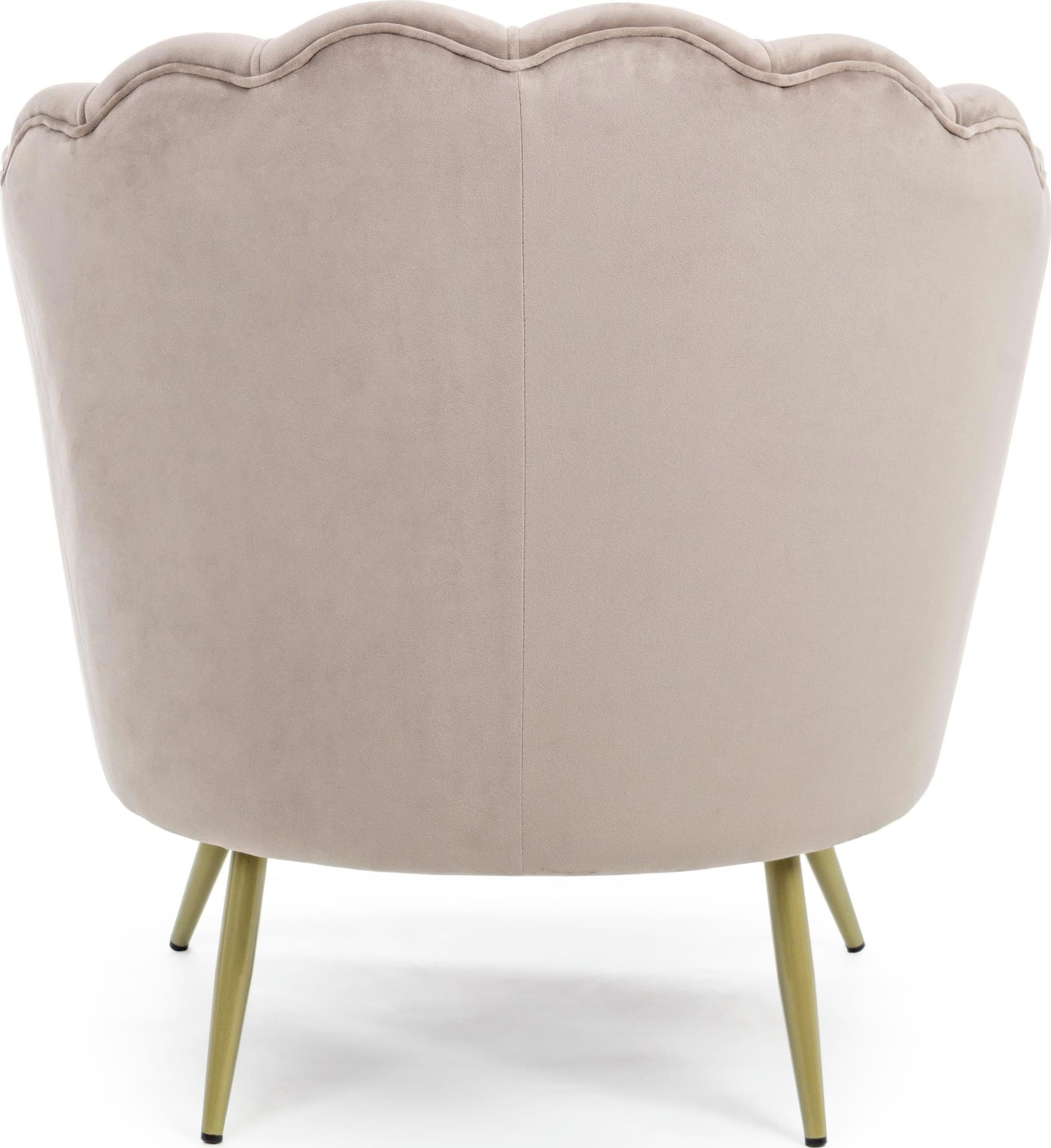 Poltrona a conchiglia "Gigliola" in velluto anticato h 77 cm arredamento salotto moderno - 21