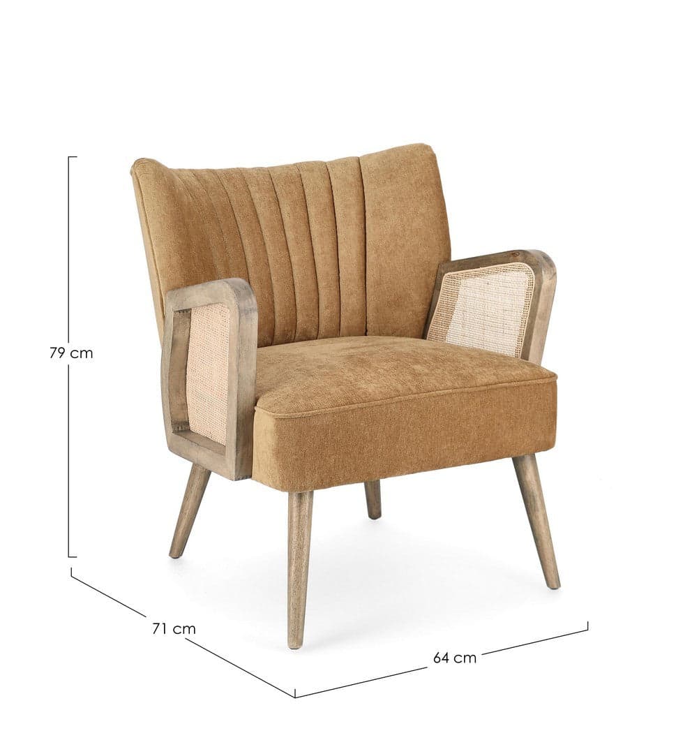 Poltrona "Virna" per interno, Struttura In Legno Di Pino E Compensato 64 x 71 x 79h cm in Poltrone Decor Space - Altamura, commercioVirtuoso.it