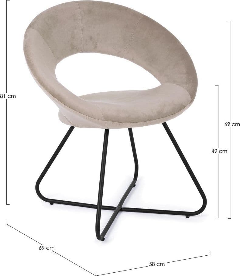 Poltrona "Vanity" per interno, Struttura Seduta E Schienale In Compensato 58 x 69 x 81h cm in Poltrone Decor Space - Altamura, commercioVirtuoso.it