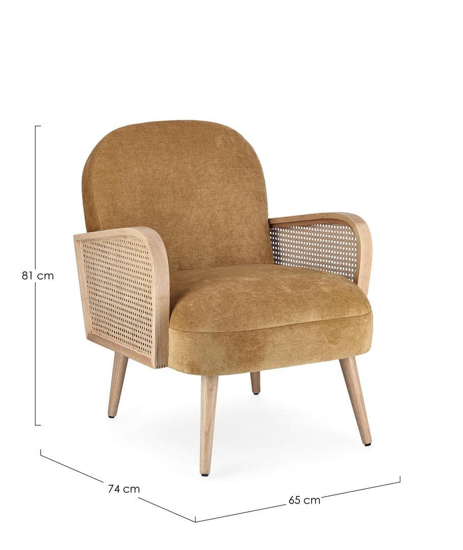 Poltrona "Dalida" per interno, Struttura In Legno Di Pino E Compensato 65 x 74 x 81h cm in Poltrone Decor Space - Altamura, commercioVirtuoso.it