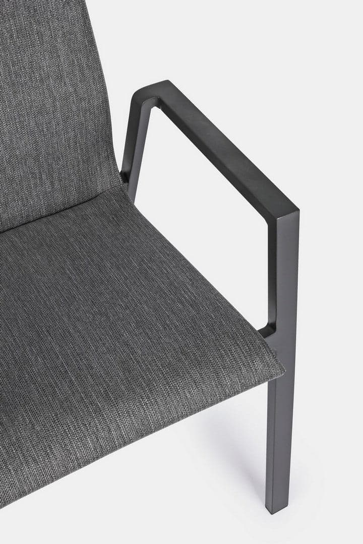 Sedia "Odeon" con braccioli, struttura in alluminio, impilabile, per esterno in Sedie Decor Space - Altamura, commercioVirtuoso.it