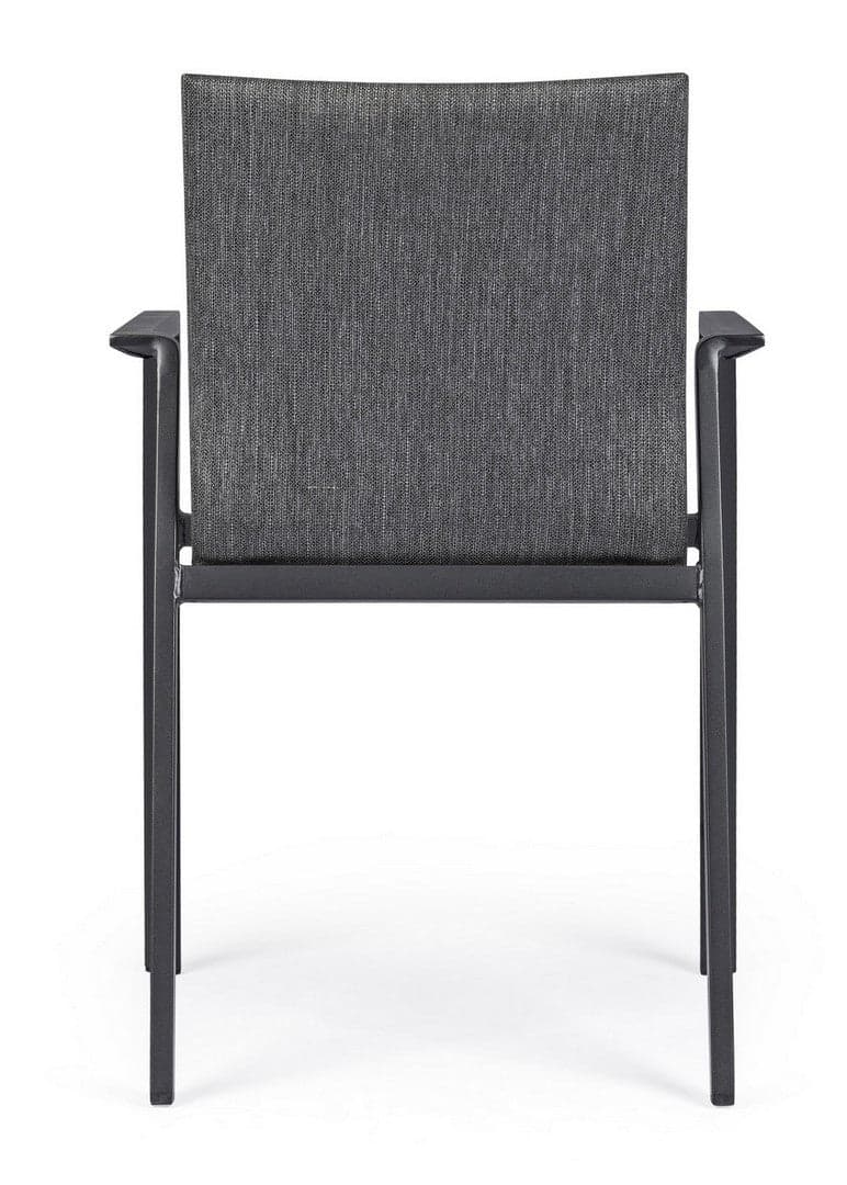 Sedia "Odeon" con braccioli, struttura in alluminio, impilabile, per esterno in Sedie Decor Space - Altamura, commercioVirtuoso.it