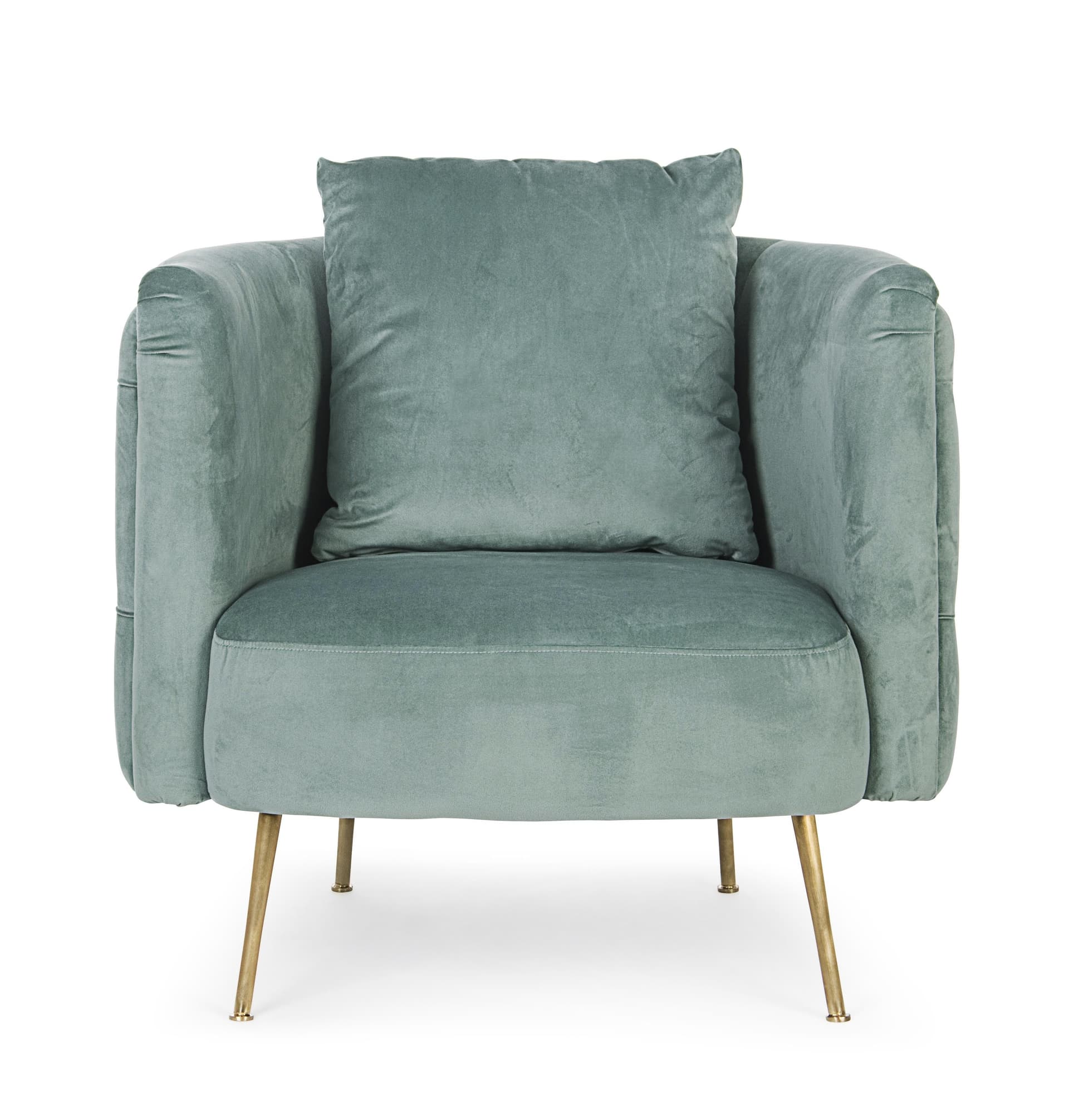 Poltrona "Tenbury" in velluto Tiffany tipo Chester h 80 cm arredamento per salotto moderno in Poltrone Decor Space - Altamura, commercioVirtuoso.it