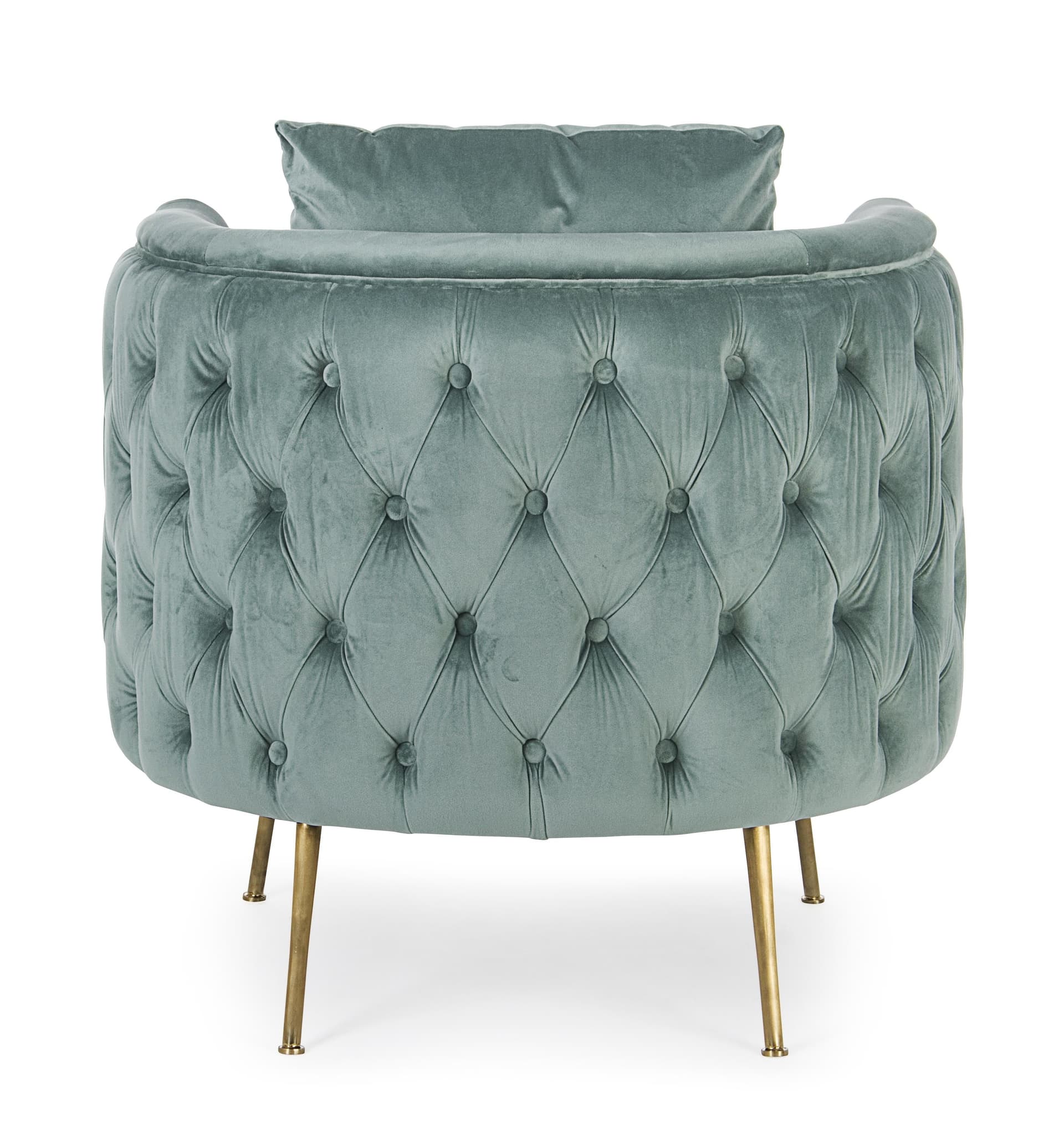 Poltrona "Tenbury" in velluto Tiffany tipo Chester h 80 cm arredamento per salotto moderno in Poltrone Decor Space - Altamura, commercioVirtuoso.it