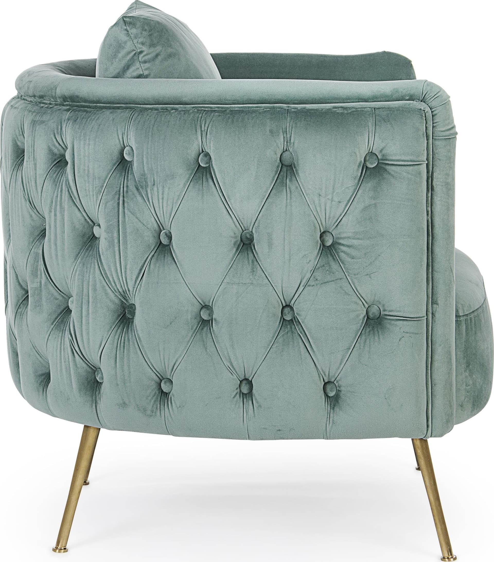 Poltrona "Tenbury" in velluto Tiffany tipo Chester h 80 cm arredamento per salotto moderno Casa e cucina/Arredamento/Soggiorno/Poltrone e sedie/Poltrone Decor Space - Altamura, Commerciovirtuoso.it