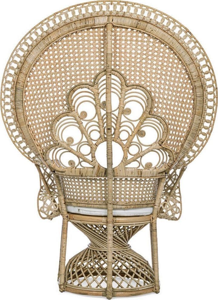 Poltrona "Peacock" per da interno, ed esterno, Intreccio In Midollino 106 x 71 x h 148 cm in Poltrone Decor Space - Altamura, commercioVirtuoso.it