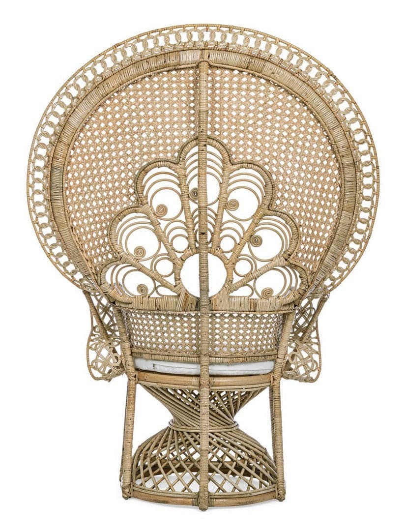 Poltrona "Peacock" per da interno, ed esterno, Intreccio In Midollino 106 x 71 x h 148 cm in Poltrone Decor Space - Altamura, commercioVirtuoso.it