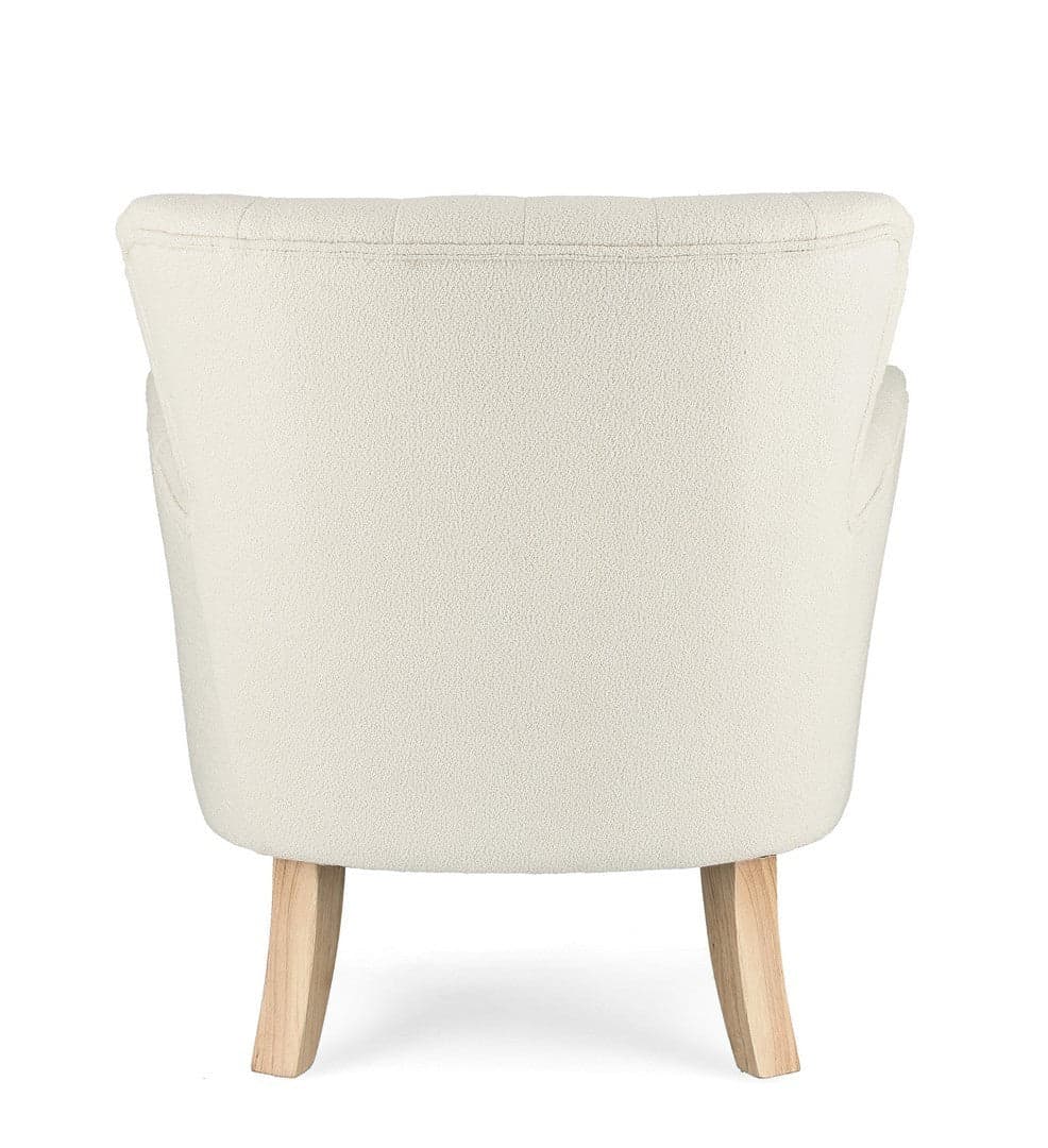 Poltrona "Orlins" per interno, Struttura In Legno Di Pino E Compensato, Rivestimento In Poliestere Effetto Boucle', Capitonne' 71.5 x 72.5 x 79h cm in Poltrone Decor Space - Altamura, commercioVirtuoso.it