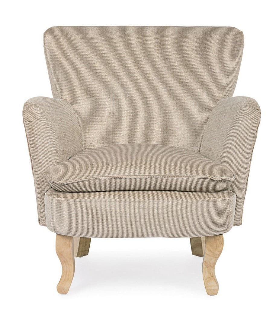 Poltrona "Orlins" per interno, Struttura In Legno Di Pino E Compensato, Rivestimento In Poliestere Effetto Boucle', Capitonne' 71.5 x 72.5 x 79h cm in Poltrone Decor Space - Altamura, commercioVirtuoso.it