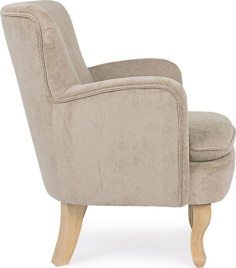 Poltrona "Orlins" per interno, Struttura In Legno Di Pino E Compensato, Rivestimento In Poliestere Effetto Boucle', Capitonne' 71.5 x 72.5 x 79h cm in Poltrone Decor Space - Altamura, commercioVirtuoso.it