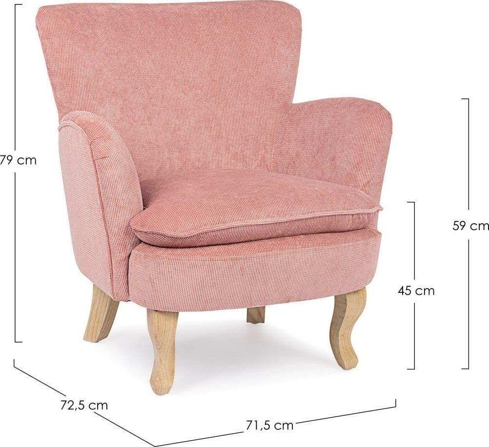 Poltrona "Orlins" per interno, Struttura In Legno Di Pino E Compensato, Rivestimento In Poliestere Effetto Boucle', Capitonne' 71.5 x 72.5 x 79h cm - 30