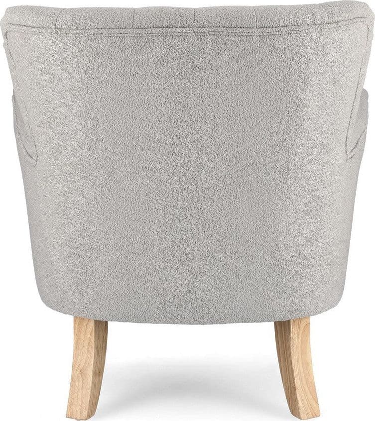 Poltrona "Orlins" per interno, Struttura In Legno Di Pino E Compensato, Rivestimento In Poliestere Effetto Boucle', Capitonne' 71.5 x 72.5 x 79h cm in Poltrone Decor Space - Altamura, commercioVirtuoso.it