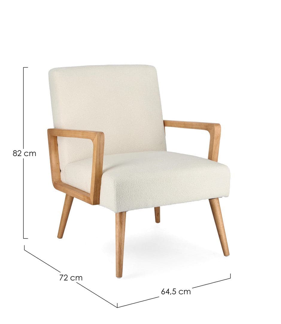 Poltrona "Veriana" per interno, Struttura In Legno Di Pino E Compensato 64.5 x 72 x 82h cm - 23