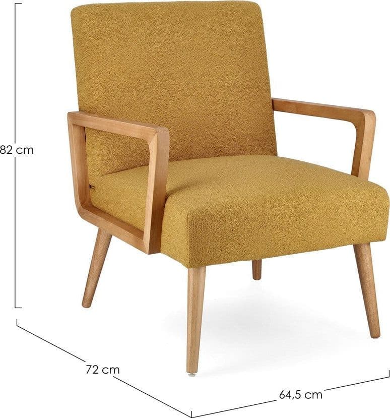 Poltrona "Veriana" per interno, Struttura In Legno Di Pino E Compensato 64.5 x 72 x 82h cm in Poltrone Decor Space - Altamura, commercioVirtuoso.it