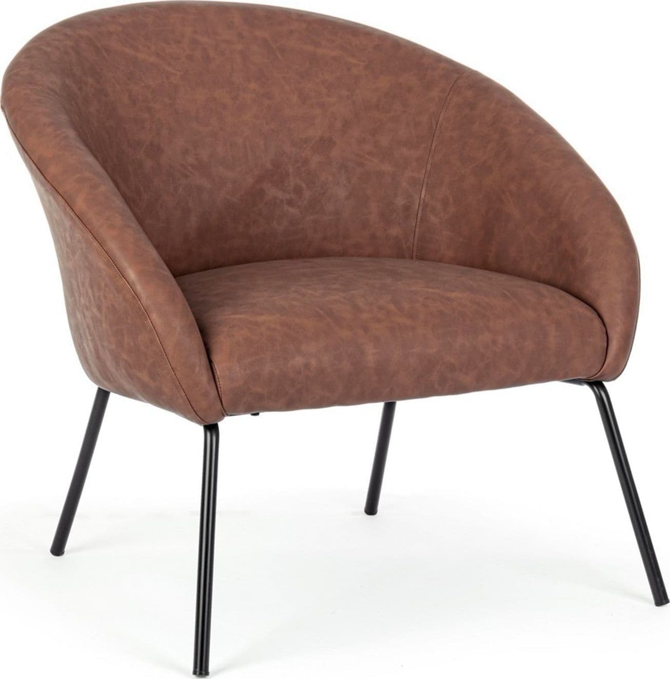 Poltrona "Aiko" per interno, Gambe In Acciaio Verniciato A Polvere 80 x 76 x 75h cm - 42