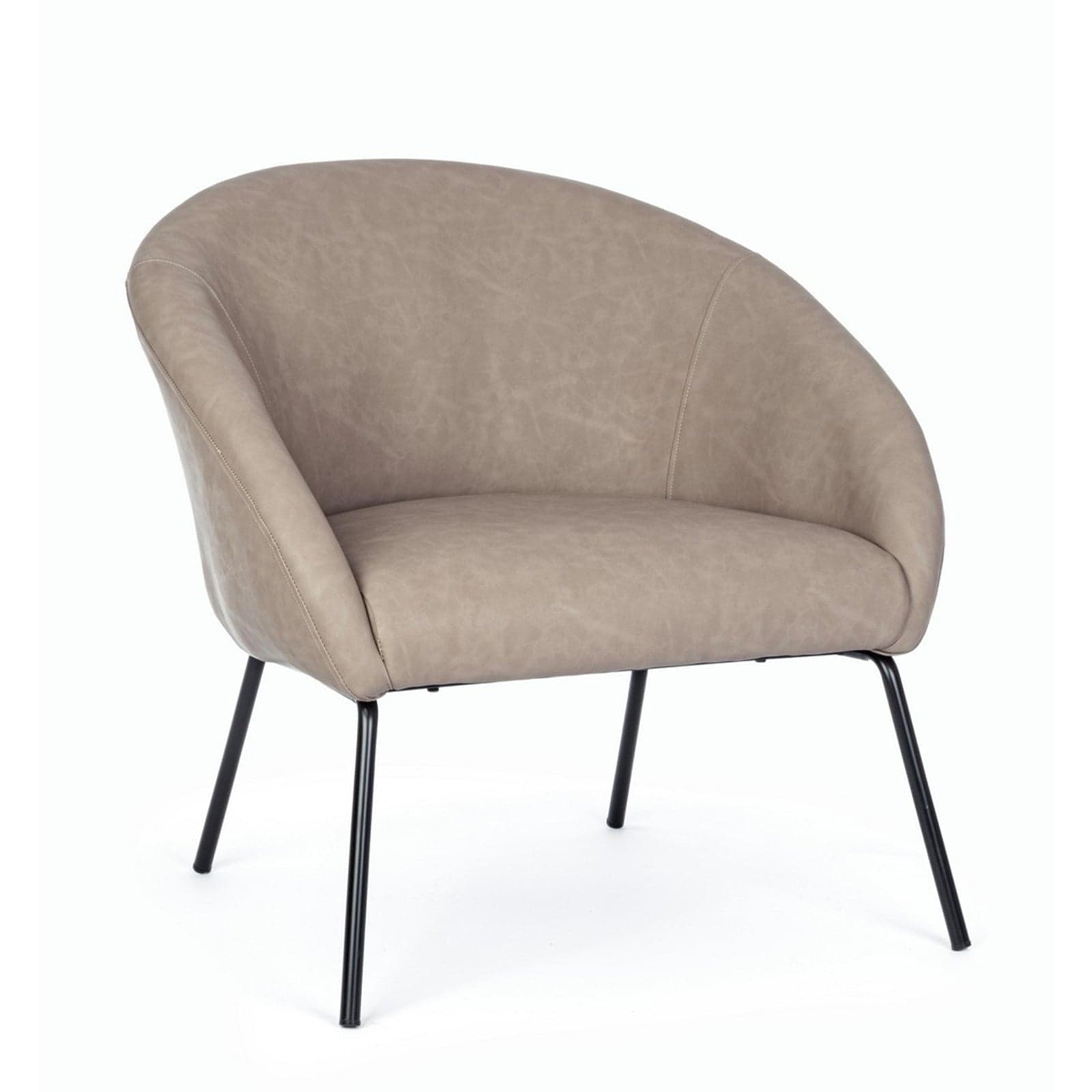 Poltrona "Aiko" per interno, Gambe In Acciaio Verniciato A Polvere 80 x 76 x 75h cm - 2