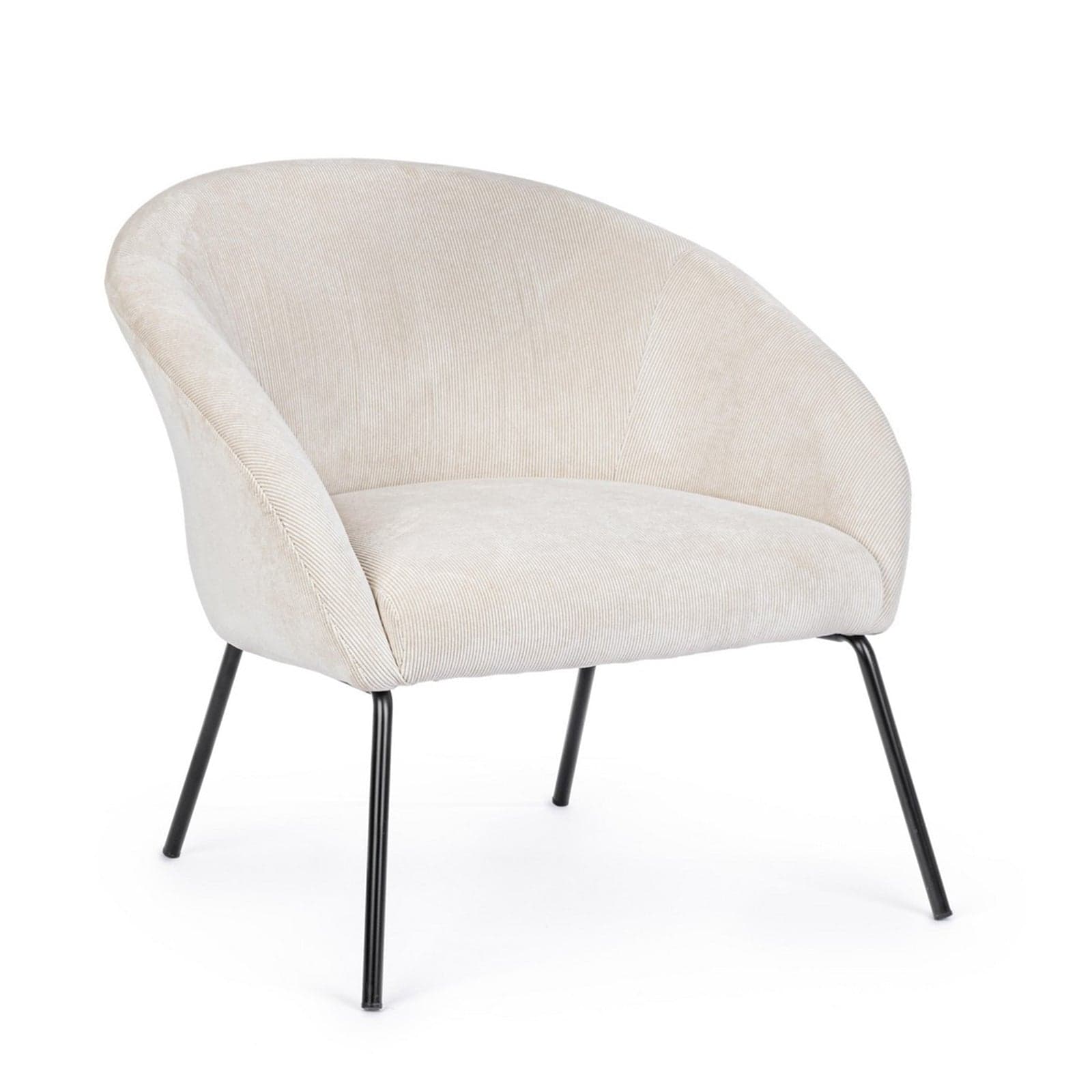 Poltrona "Aiko" per interno, Gambe In Acciaio Verniciato A Polvere 80 x 76 x 75h cm - 4