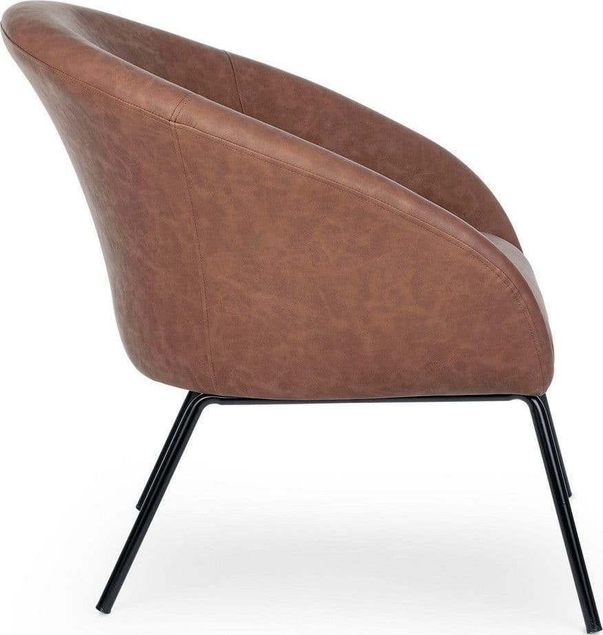 Poltrona "Aiko" per interno, Gambe In Acciaio Verniciato A Polvere 80 x 76 x 75h cm - 5
