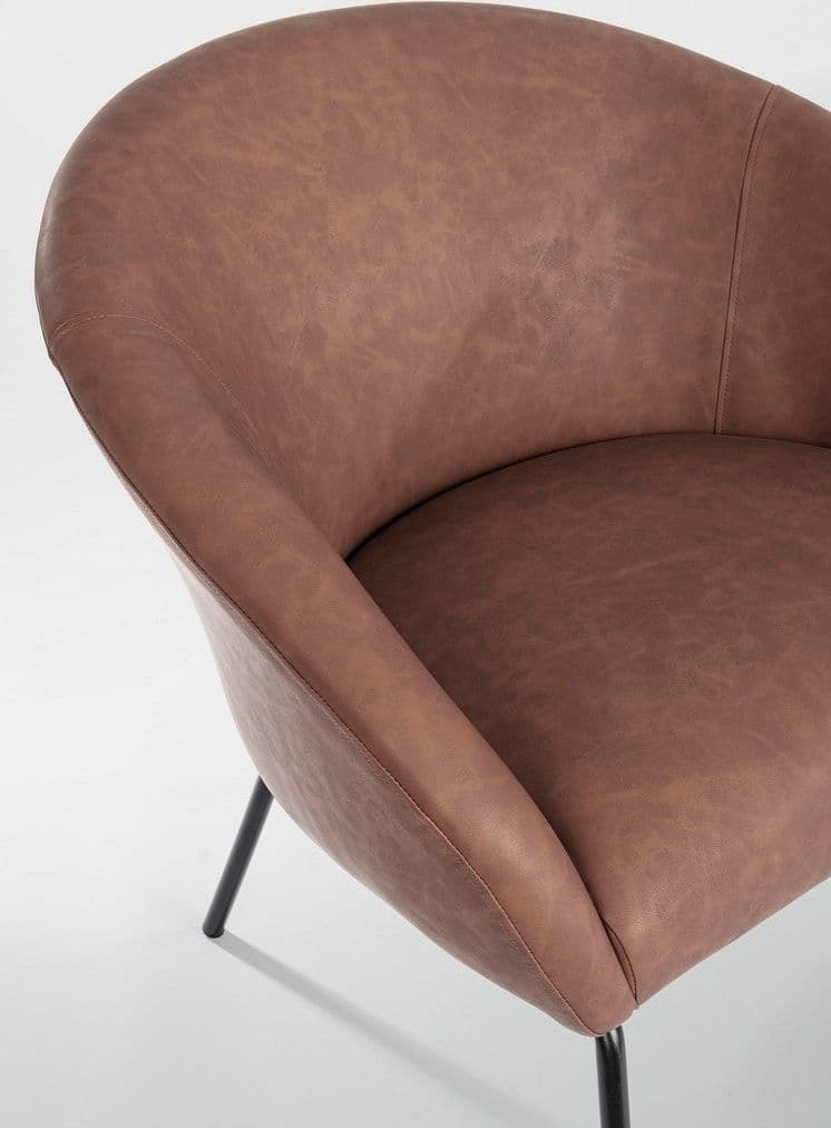 Poltrona "Aiko" per interno, Gambe In Acciaio Verniciato A Polvere 80 x 76 x 75h cm - 6