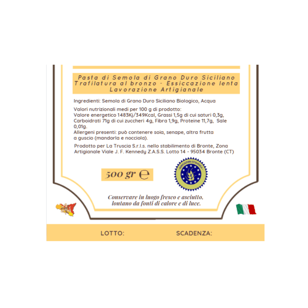 Pasta di Semola di Grano Duro Biologico Siciliano - Casarecce - 2