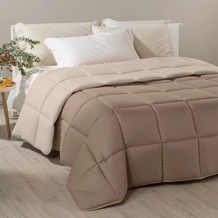 CALEFFI - TRAPUNTA MODERN TINTA UNITA MICROFIBRA – MATRIMONIALE, TORTORA – letto