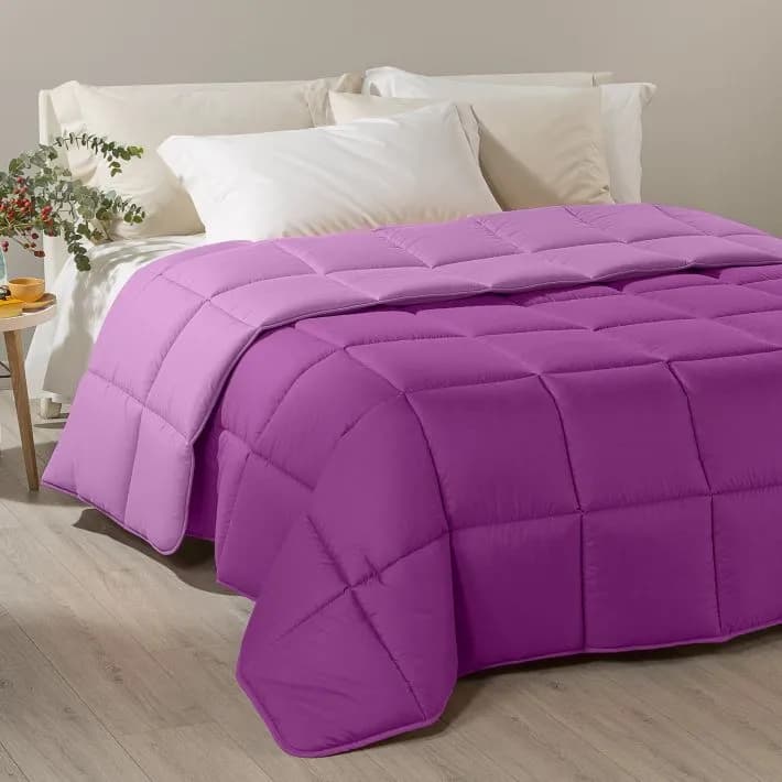 CALEFFI - TRAPUNTA MODERN TINTA UNITA MICROFIBRA – MATRIMONIALE, CICLAMINO – letto