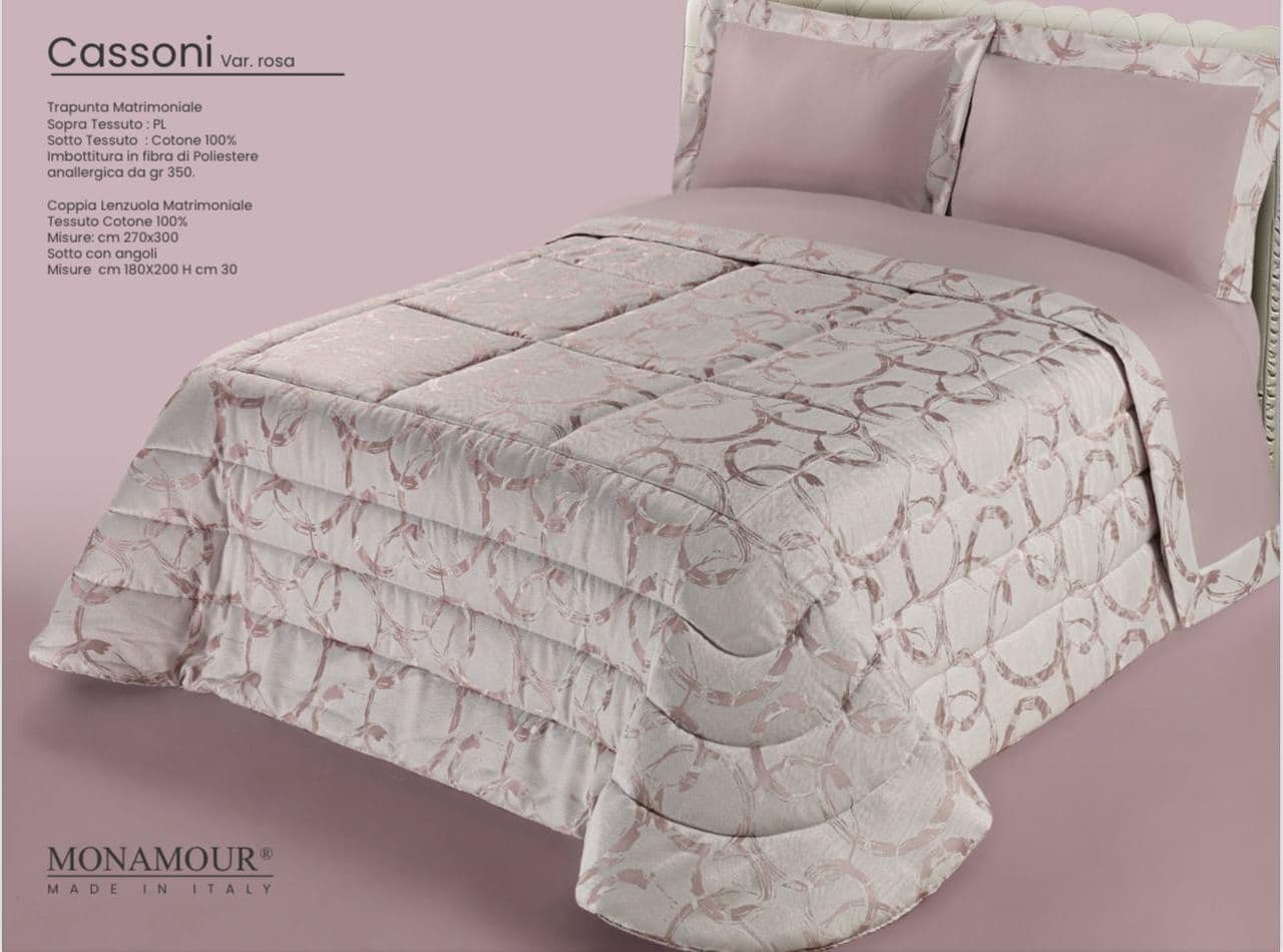 Trapunta matrimoniale invernale Mon Amour art. Cassoni Sopra tessuto: PL Sotto tessuto: cotone 100% imbottitura in fibra di