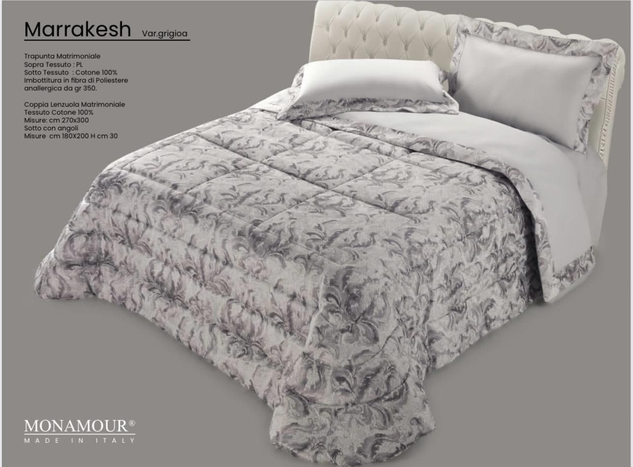 Trapunta matrimoniale invernale Mon Amour art. Marrakesh Sopra tessuto: PL Sotto tessuto: cotone 100% imbottitura in fibra di poliestere anallergica da gr.350 - 4