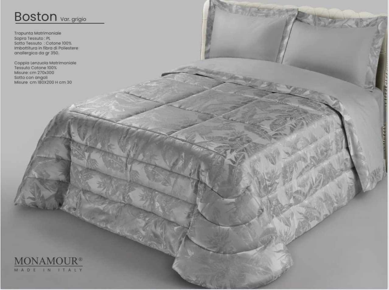 Trapunta matrimoniale invernale Mon Amour art. Boston Sopra tessuto: Pl Sotto tessuto: cotone 100% imbottitura in fibra di poliestere anallergica da gr.350 - 9