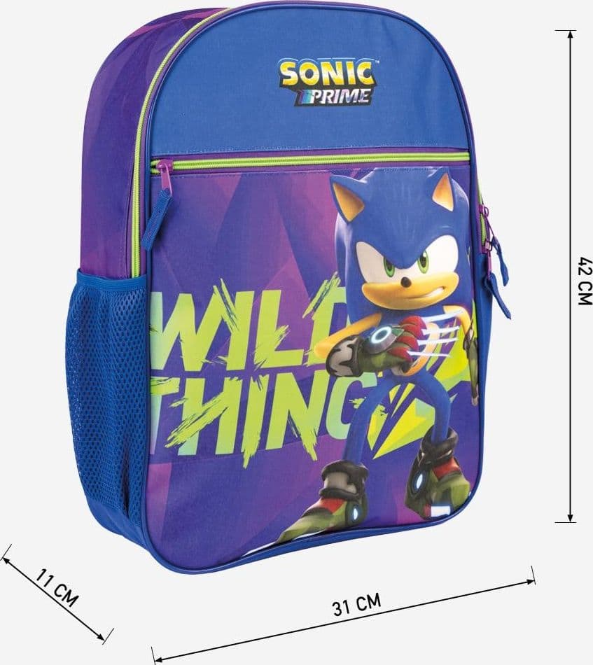 Zaino con portamerenda e astuccio sonic scuola - 9