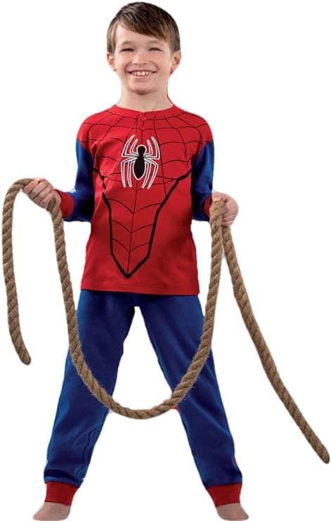 Pigiama Spiderman in caldo cotone da 3 a 10 anni Inverno - 4